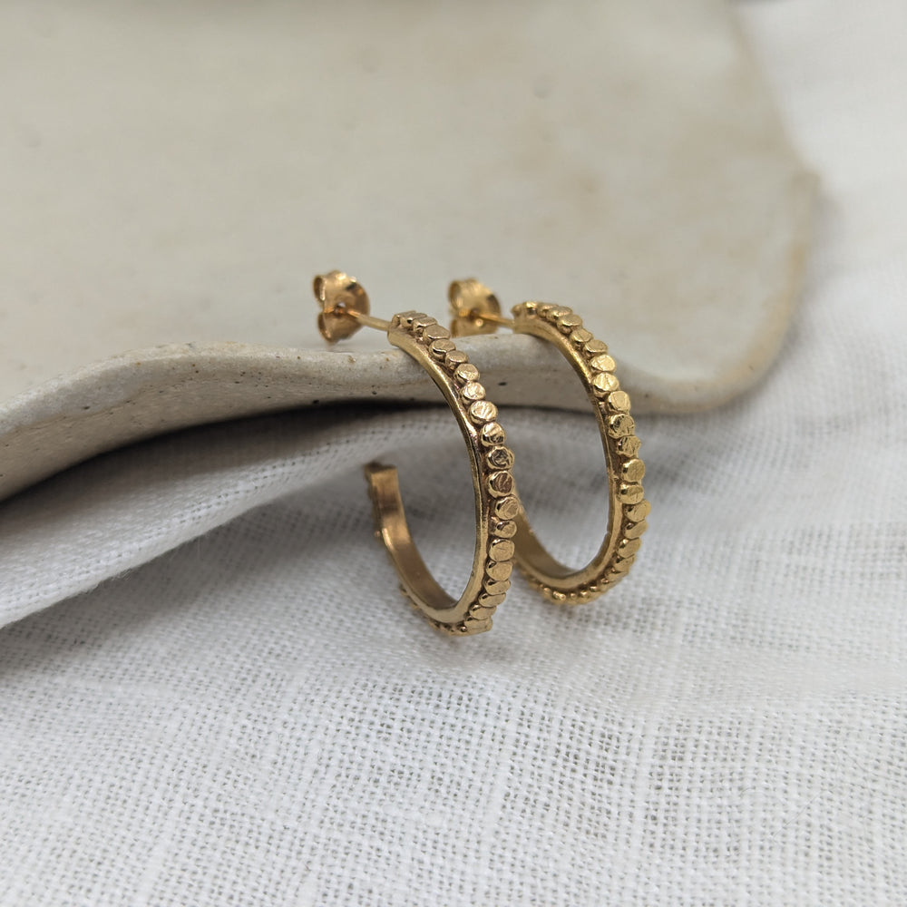 Medium Pebble Hoops | Gold Plated - MILLY MAUNDER