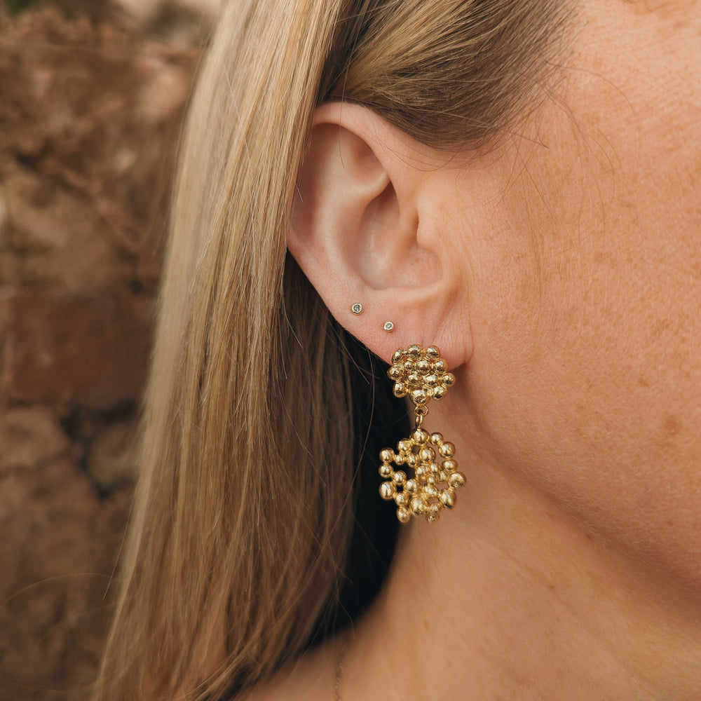 Double Molten Disc Studs | Gold Plated - MILLY MAUNDER