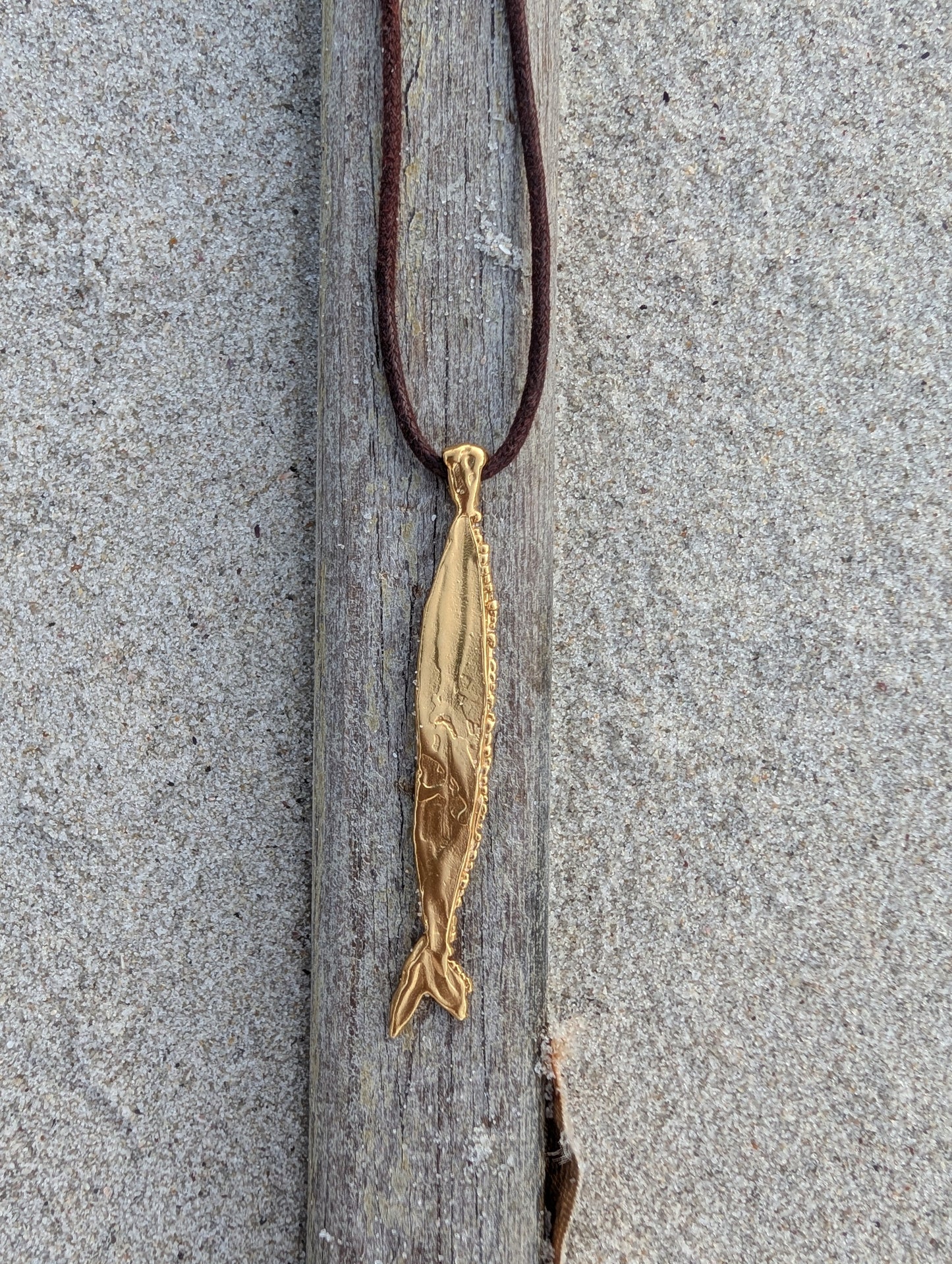 The Fish Pendant | Brown Cord - MILLY MAUNDER