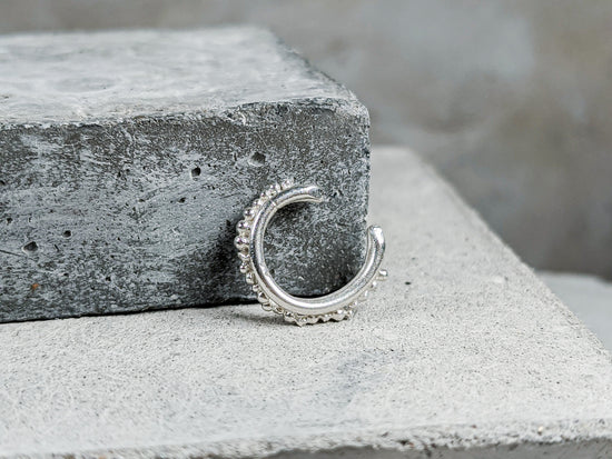 Forged Granulation Cuff | Sterling Silver - Milly Maunder Designs