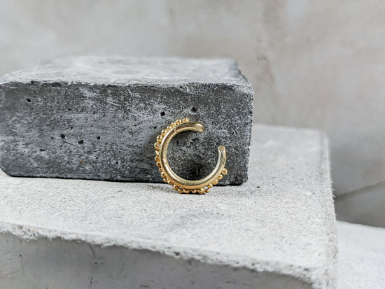 Load image into Gallery viewer, Forged Granulation Cuff | Gold Plated - Milly Maunder Designs
