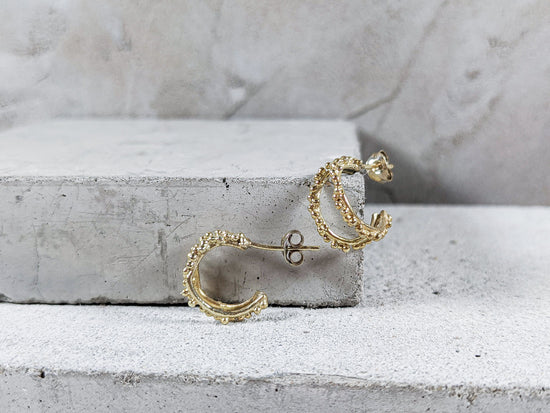 Load image into Gallery viewer, Double Halo Hoops | 18k Gold Plated - Milly Maunder Designs
