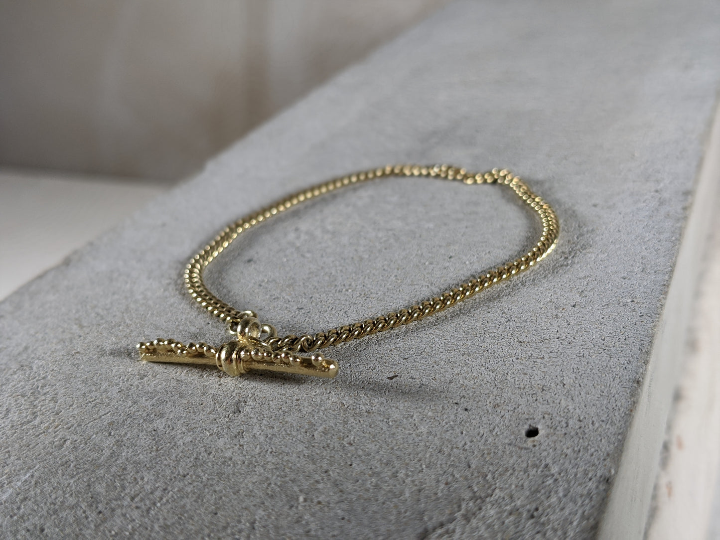 Load image into Gallery viewer, T Bar bracelet | Gold Plated - Milly Maunder Designs
