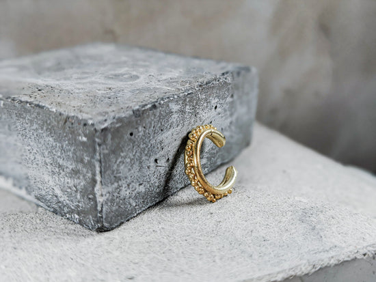 Load image into Gallery viewer, Forged Granulation Cuff | Gold Plated - Milly Maunder Designs
