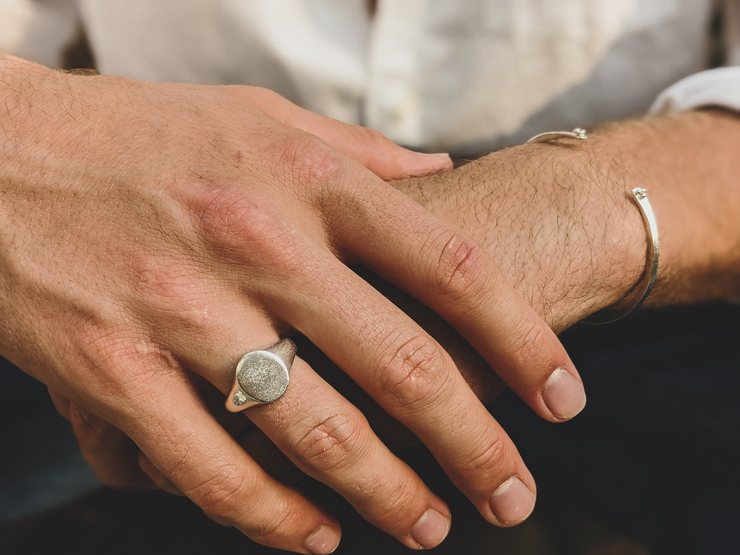 Mens Traditional Oval Signet ring - Milly Maunder Designs