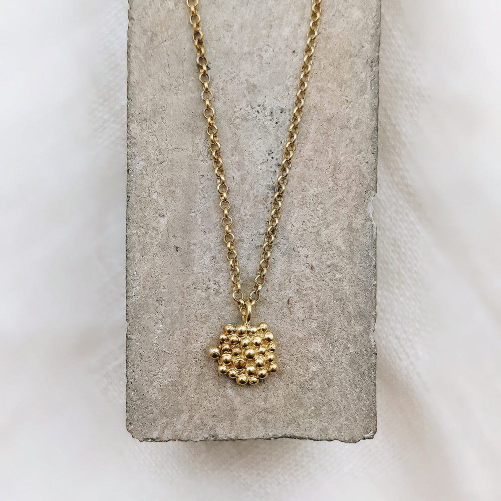 Mini Bubble disc Pendant | 18k Gold Plated - Milly Maunder Designs