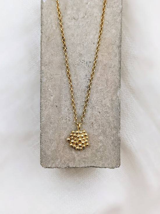 Mini Bubble disc Pendant | 18k Gold Plated - Milly Maunder Designs