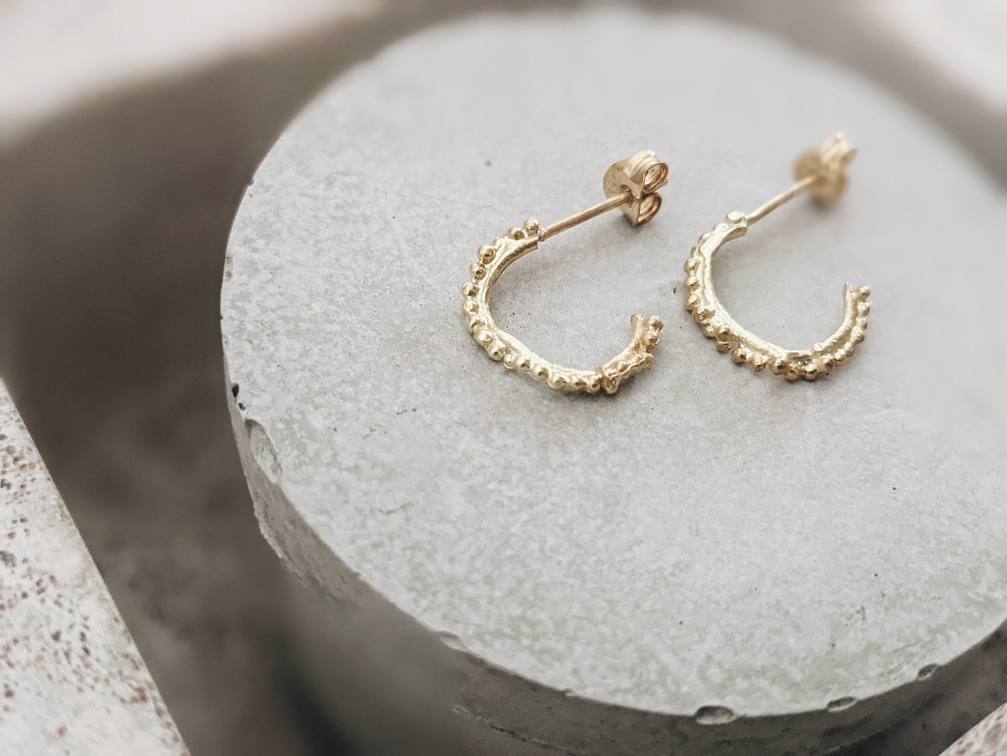 Mini Granulation Hoops | 18k Gold plated - Milly Maunder Designs