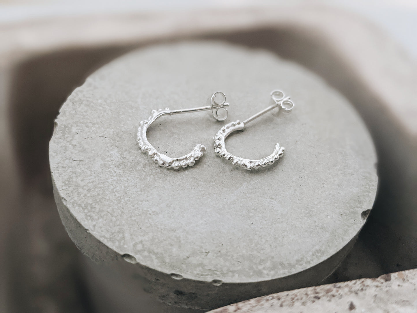 Mini Granulation Hoops | Sterling Silver - Milly Maunder Designs
