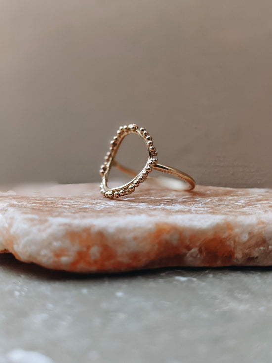 9ct Yellow Gold Halo ring - Milly Maunder Designs