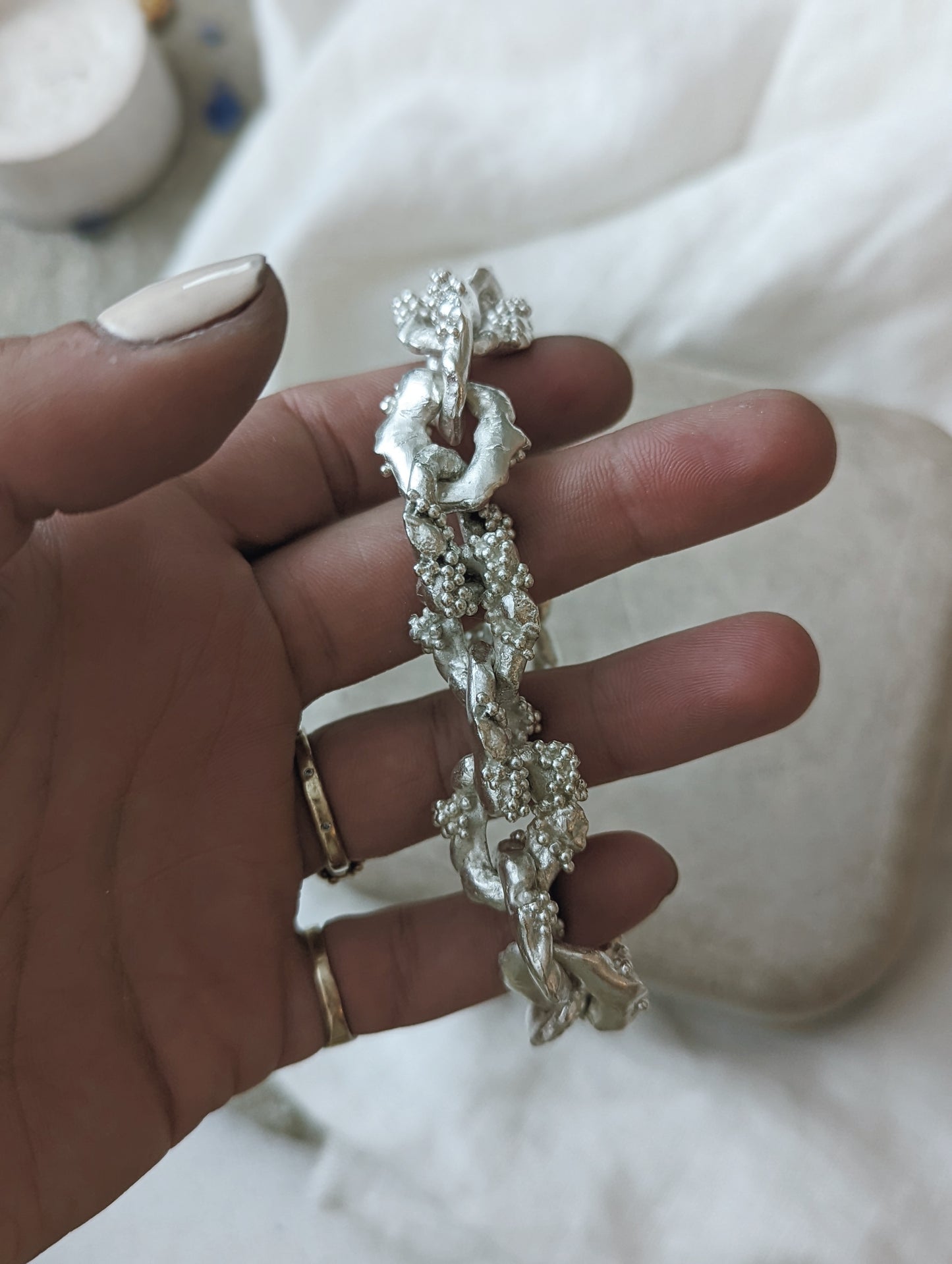 Molten Link Bracelet Sterling Silver – MILLY MAUNDER