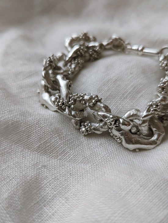 Molten Link Bracelet | Sterling Silver