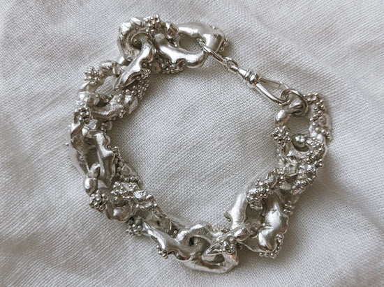 Molten Link Bracelet | Sterling Silver
