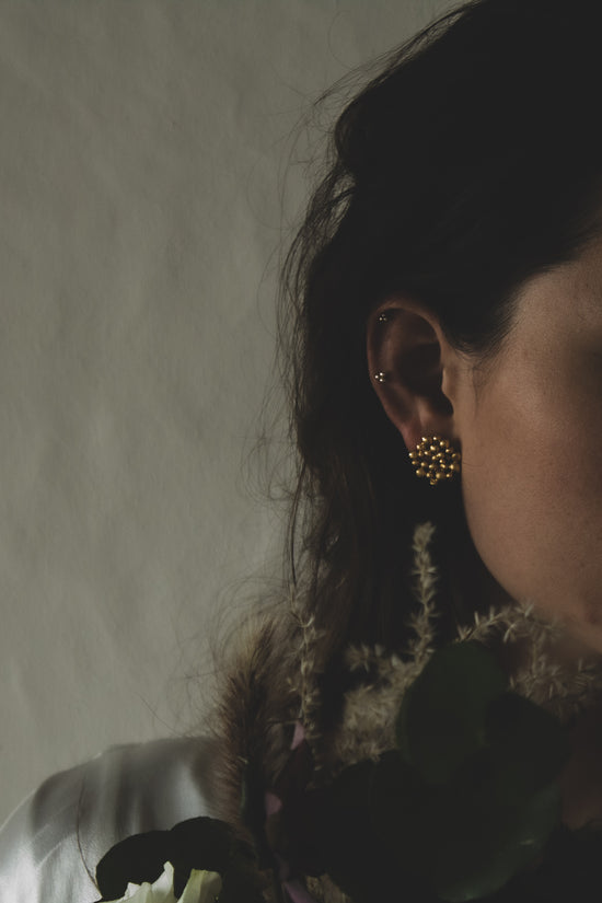 Molten Disc studs | 18k Gold Plated - MILLY MAUNDER