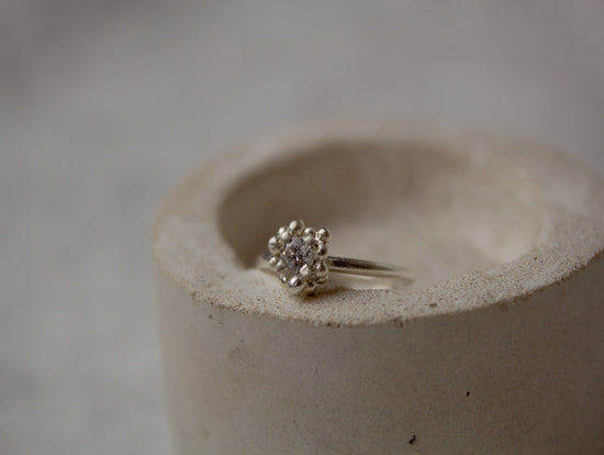 CZ Granulation Ring | Sterling Silver - MILLY MAUNDER