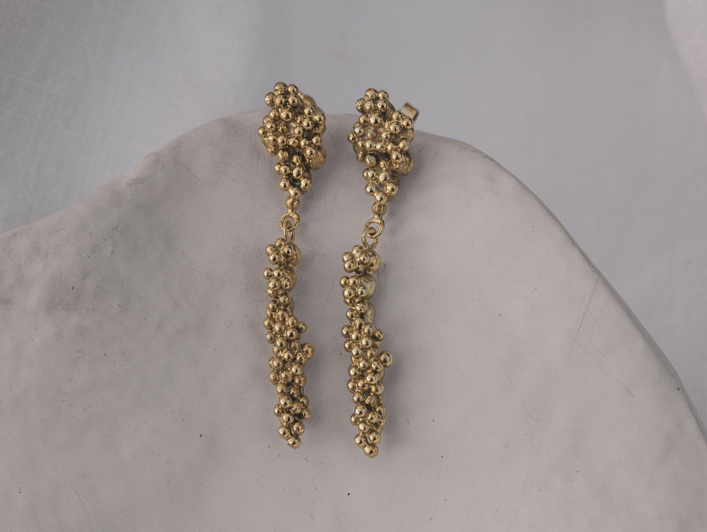 Load image into Gallery viewer, Barnacles Drop studs | 18k Gold Plated - MILLY MAUNDER
