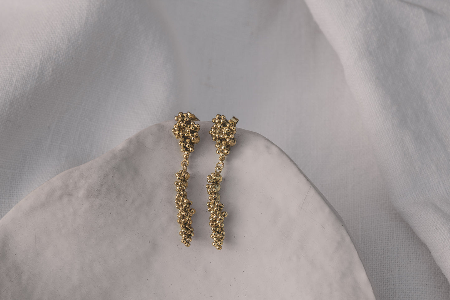 Load image into Gallery viewer, Barnacles Drop studs | 18k Gold Plated - MILLY MAUNDER
