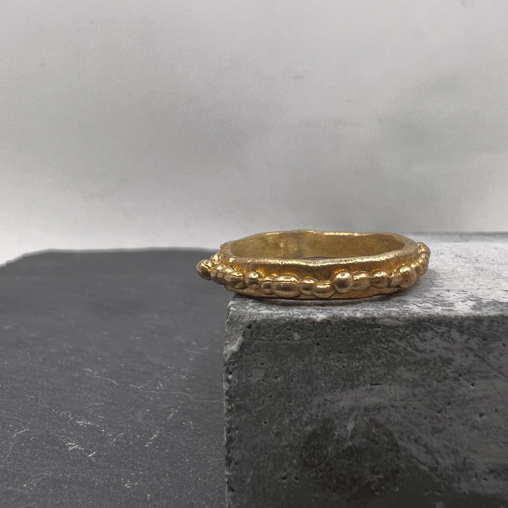 Rustic Beaded Ring | Gold Plated - MILLY MAUNDER