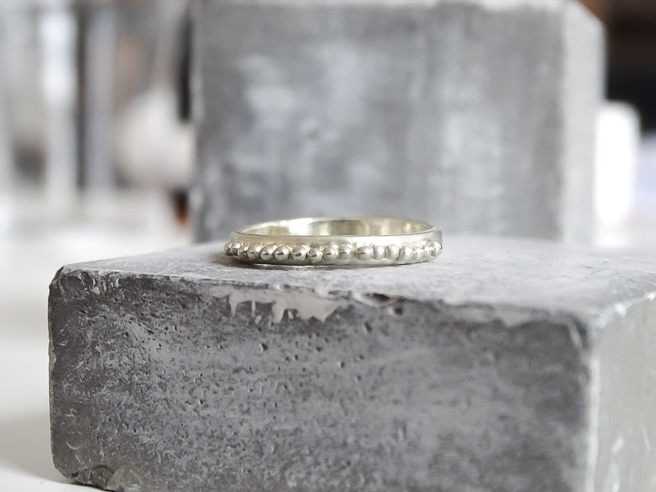 Beaded wedding band - Milly Maunder Designs