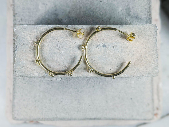Medium Bubble hoops |  Gold - Milly Maunder Designs