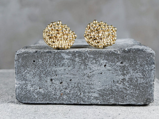 Load image into Gallery viewer, Bubble disc Studs | 18K GOLD plated - Milly Maunder Designs
