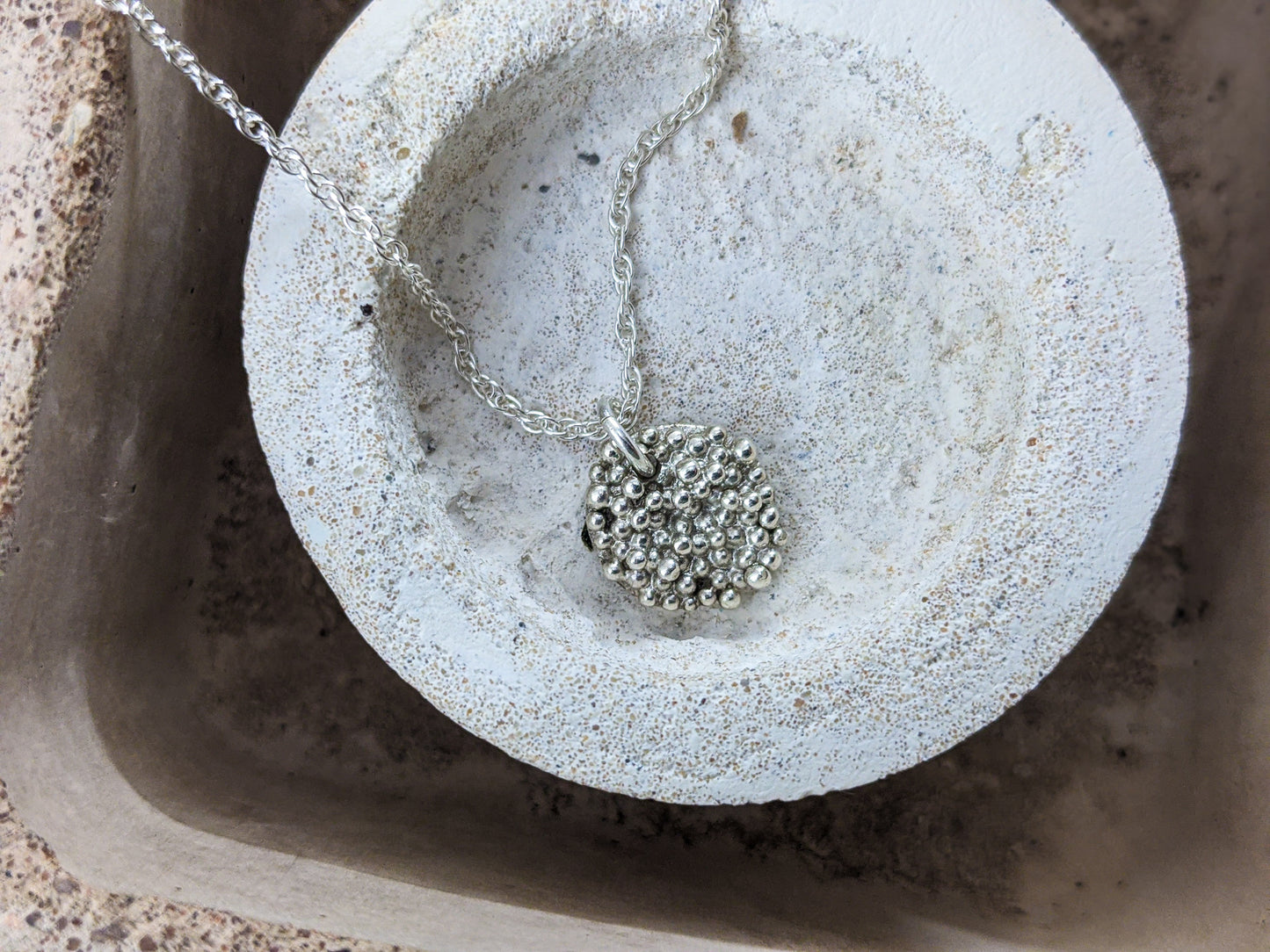 Single Bubble disc Pendant | Silver - Milly Maunder Designs