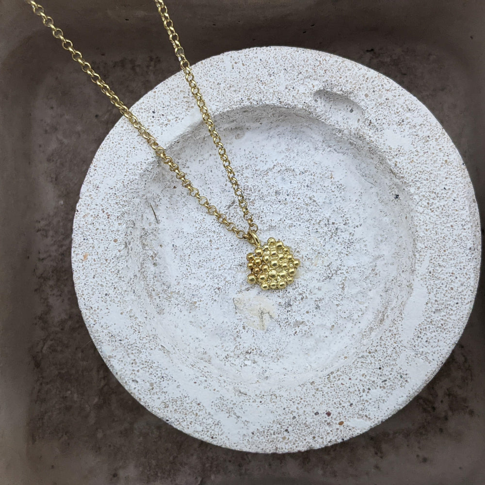 Mini Bubble disc Pendant | 18k Gold Plated - Milly Maunder Designs