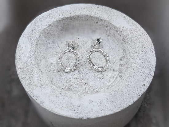 Load image into Gallery viewer, Mini Halo studs | Sterling Silver - Milly Maunder Designs
