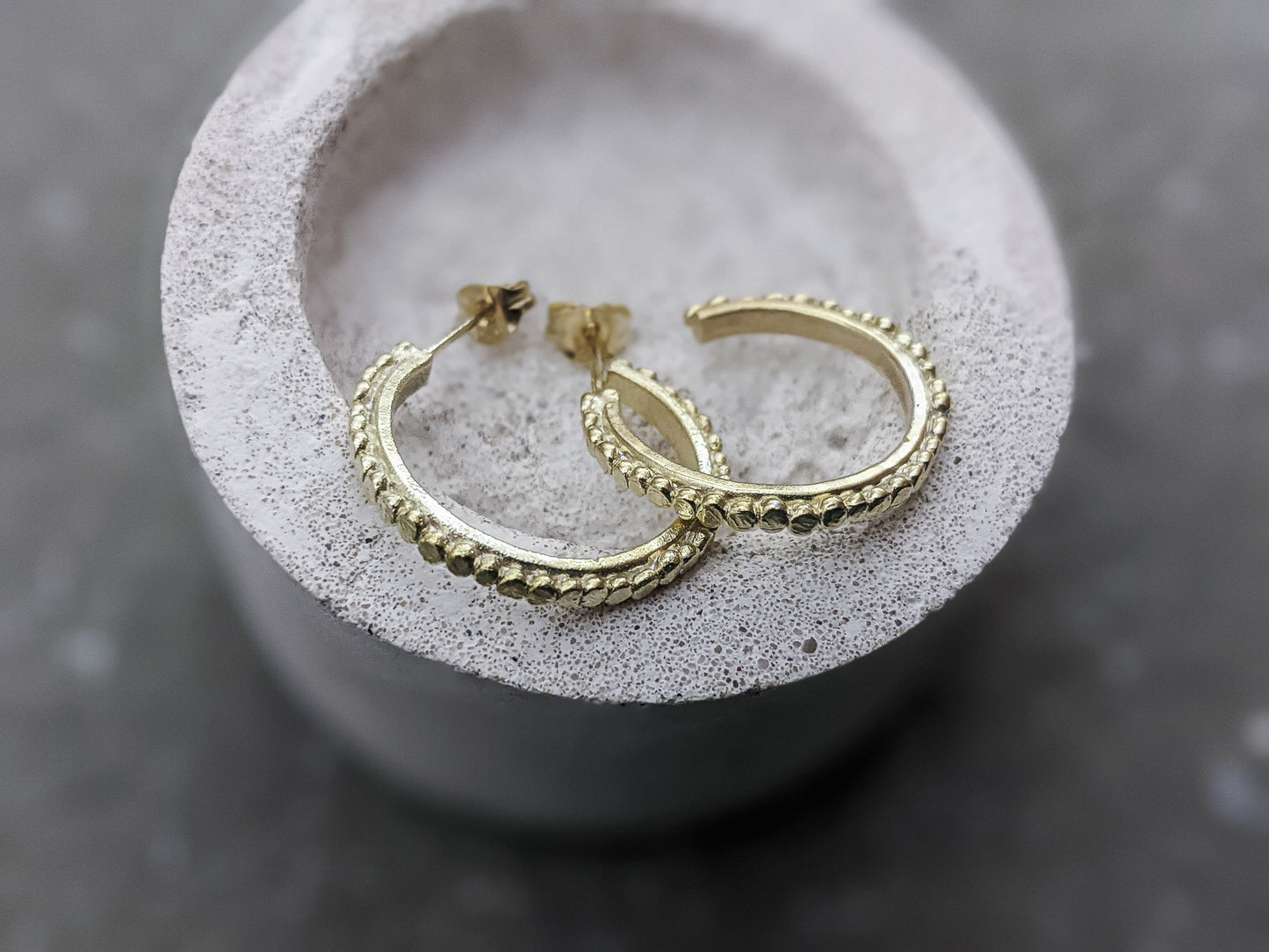 Medium Pebble Hoops | Gold Plated - Milly Maunder Designs