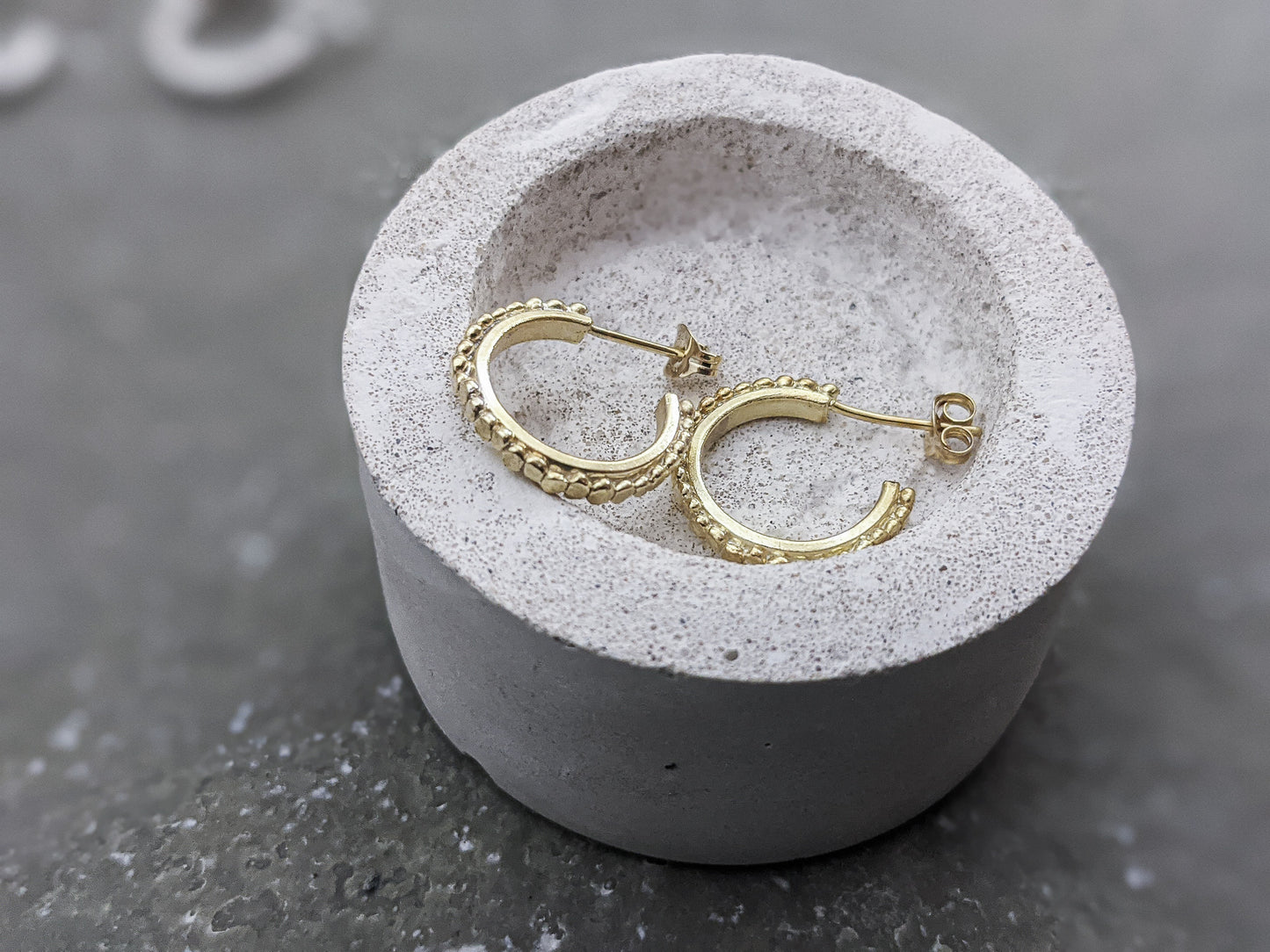 Small Pebble Hoops | Gold Plated - Milly Maunder Designs