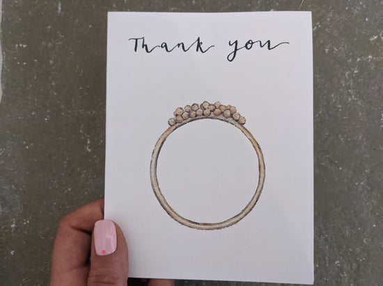 'Thank you' Card - Milly Maunder Designs