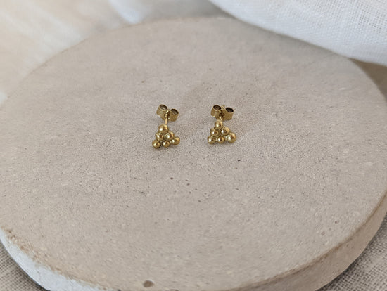 Load image into Gallery viewer, Mini Triangle Studs | Gold Plated - MILLY MAUNDER
