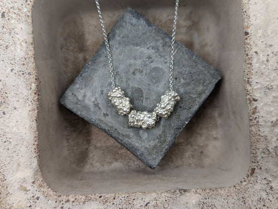Load image into Gallery viewer, Triple Bead pendant | Sterling Silver
