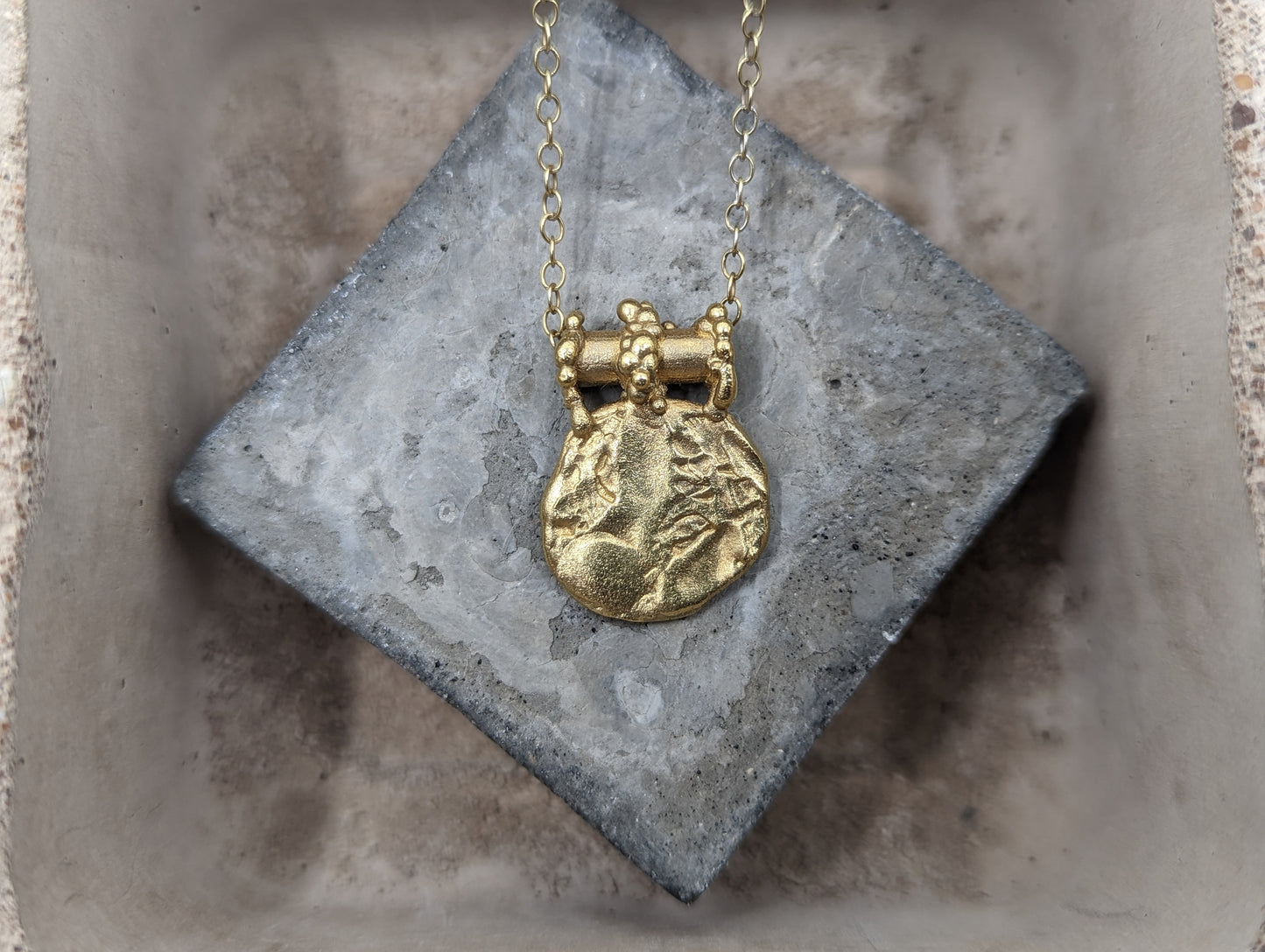 The Molten Coin Medallion | 18ct Yellow gold Plated