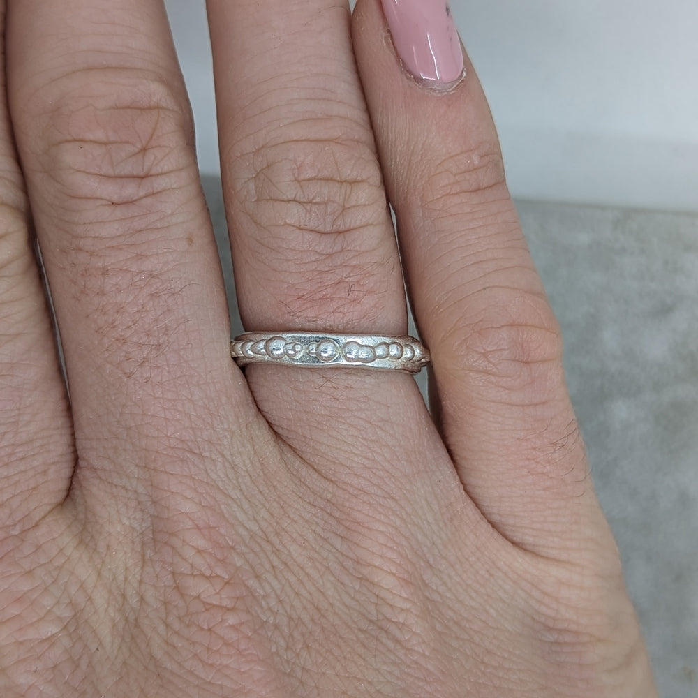 Rustic Beaded Ring | Sterling Silver - MILLY MAUNDER