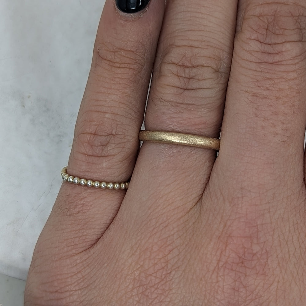 2.3 Frosted Light Wedding Band | 9k yellow gold - MILLY MAUNDER
