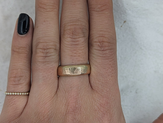 6.0 Forged Wedding Band | 9k Yellow Gold - MILLY MAUNDER
