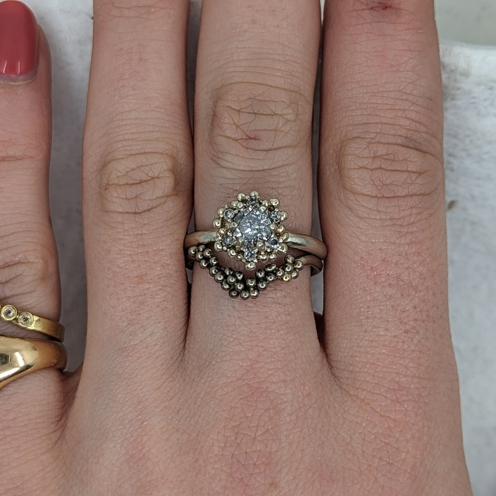Wishbone Wedding Band | 9k White Gold - MILLY MAUNDER