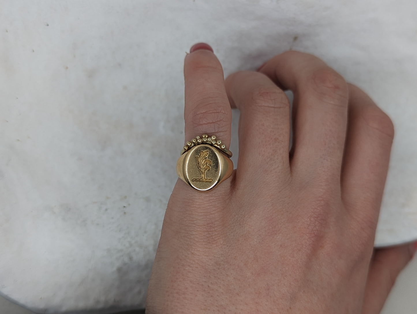 Signet Ring Crown | 9k Yellow Gold - MILLY MAUNDER