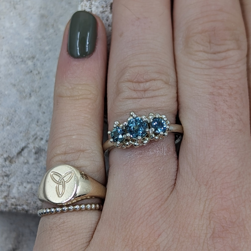 The Montana Sapphire Trilogy | 9k White Gold - MILLY MAUNDER