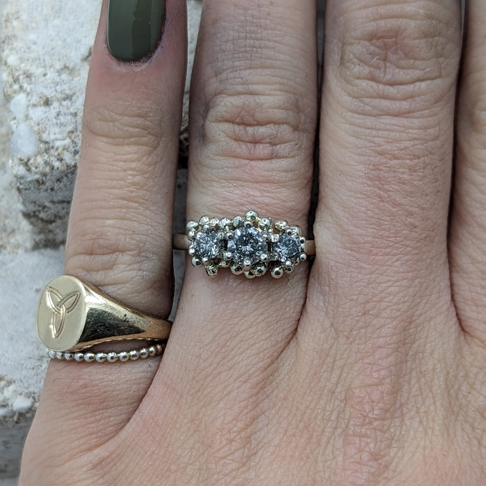 The Salt & Pepper Trilogy | 9k White Gold - MILLY MAUNDER