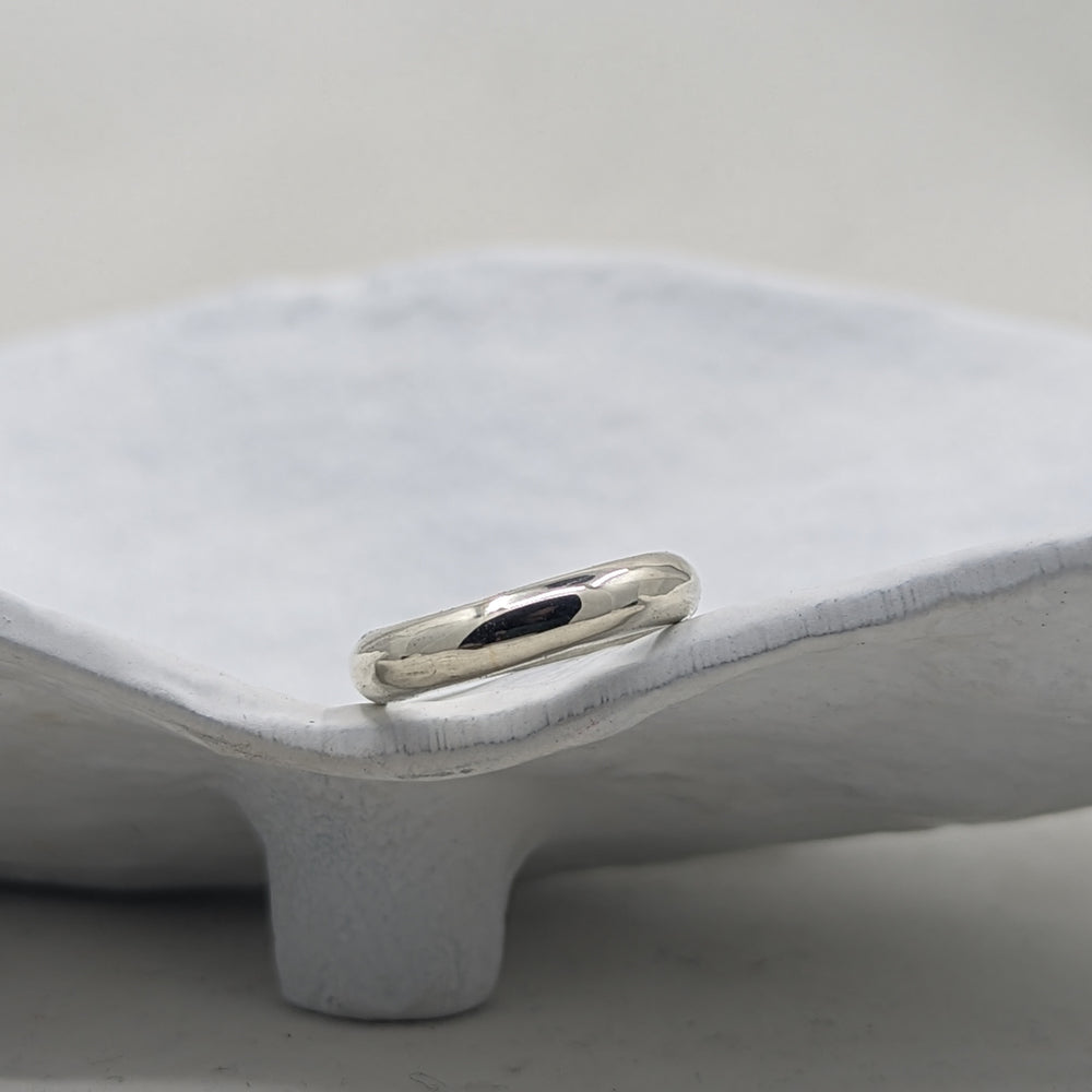 4.0 Smooth Heavy Wedding Band | 9k White gold - MILLY MAUNDER