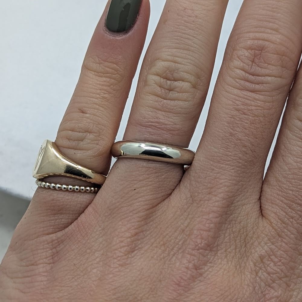 4.0 Smooth Heavy Wedding Band | 9k White gold - MILLY MAUNDER