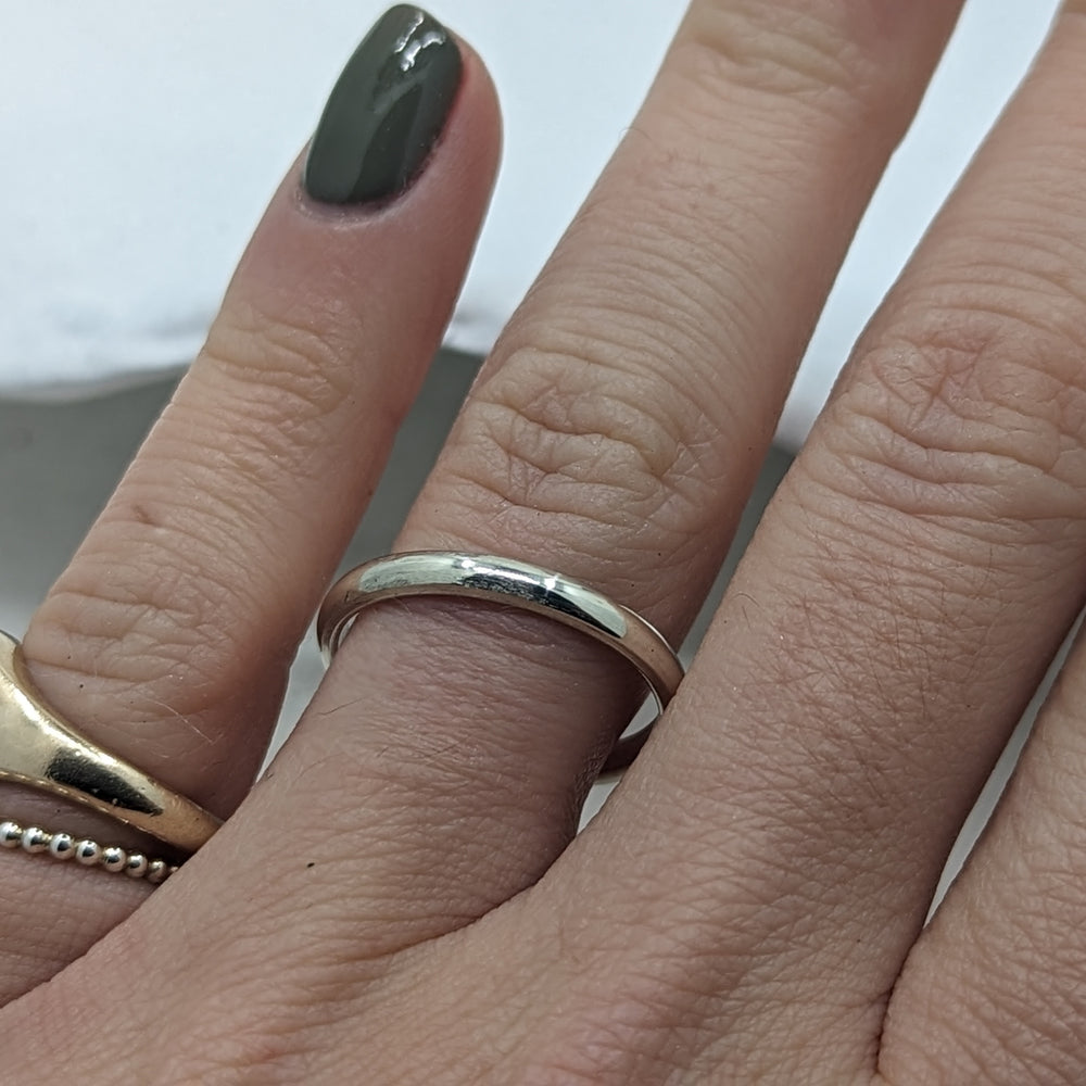 2.3 Smooth Light Wedding Band | 9k white gold - MILLY MAUNDER