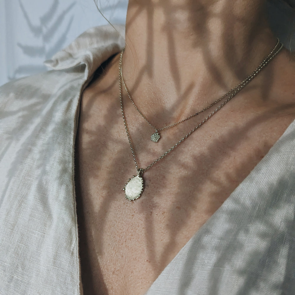 Fingerprint Disc Pendant | Sterling Silver - MILLY MAUNDER