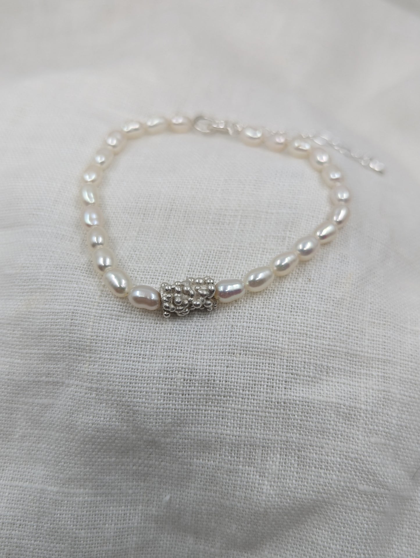 Pearl and bead Bracelet | Sterling silver