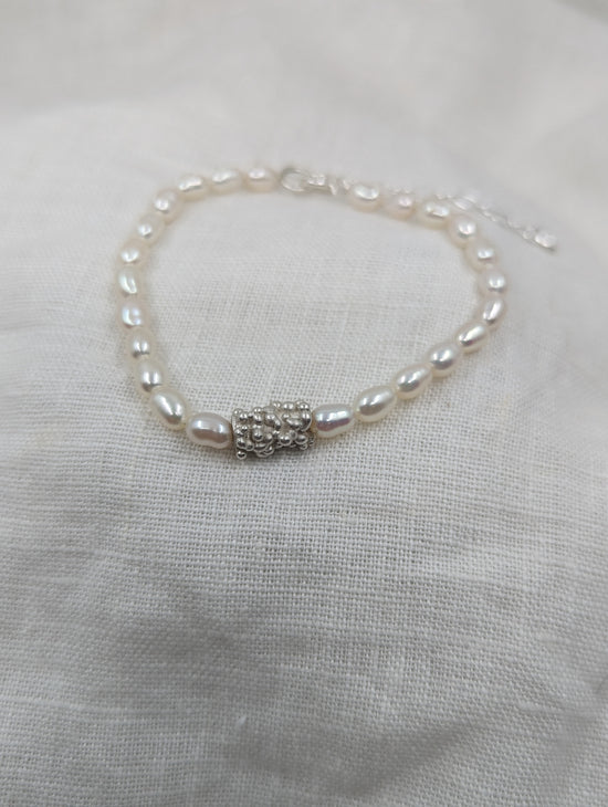 Pearl and bead Bracelet | Sterling silver