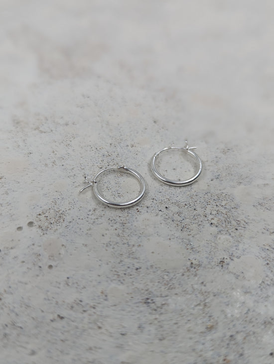 Small Hinged Huggies | Sterling Silver