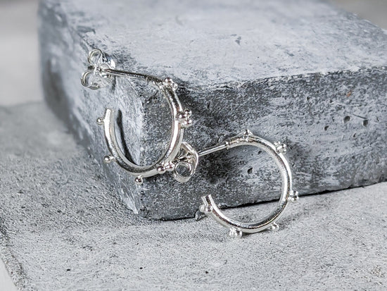 Small bubble hoops | Sterling Silver - Milly Maunder Designs