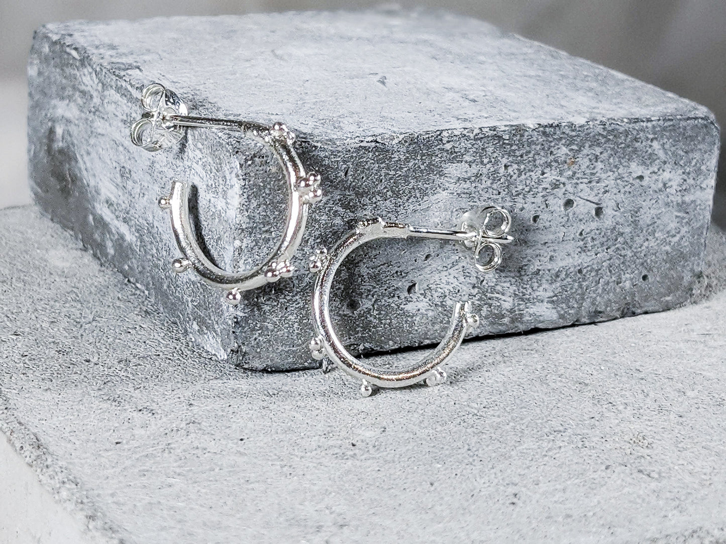 Small bubble hoops | Sterling Silver - Milly Maunder Designs